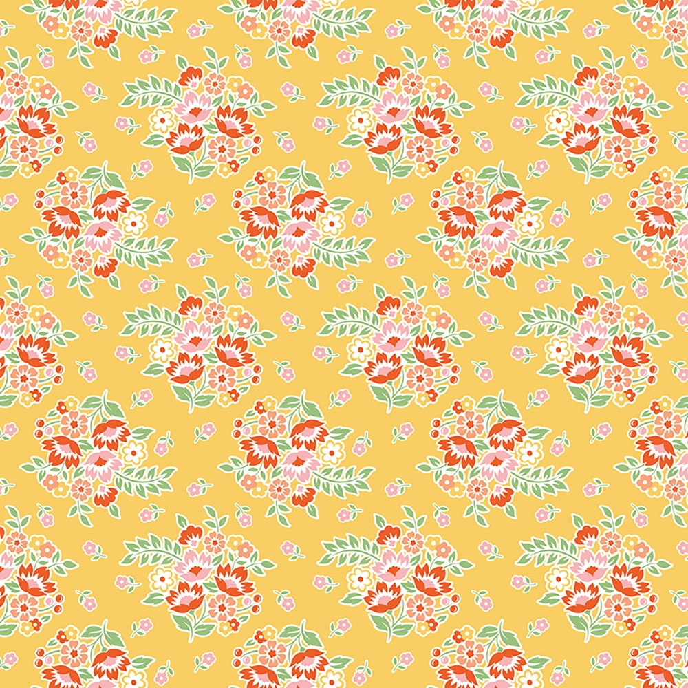 Riley Blake Fabrics Peach Cobbler Lily Asbury Posy Yellow
